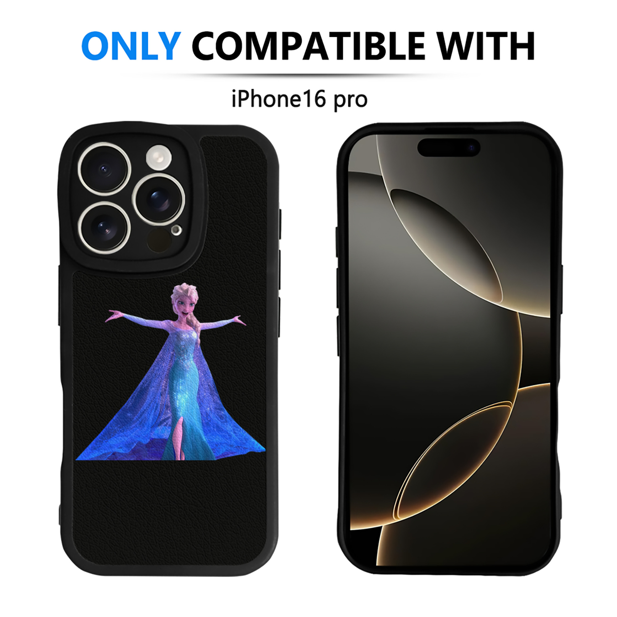（画像用） アナと雪の女王 アンナ エルサ Frozen Anna Elsa 【iPhone 16シリーズ対応】シリコンスマホケース（レザー調） 材質：シリコン